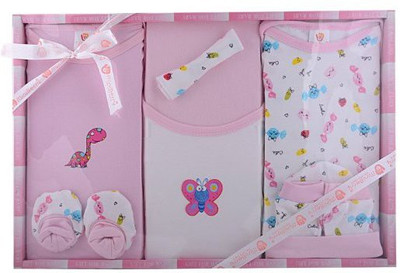 

Mini Berry Baby Gift Set-8 Pcs New Born(Pink)