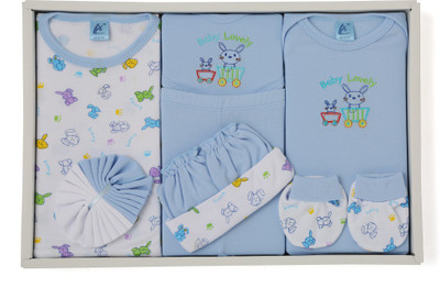 

Stuff Jam Ababy 9 Piece Baby Apparels Gift Set(Blue)