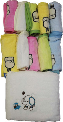 

Belle Maison Baby Super Soft Towel(Velour), 50x90cm , Baby Napkin + Bib Set (5+5)(Multicolor)