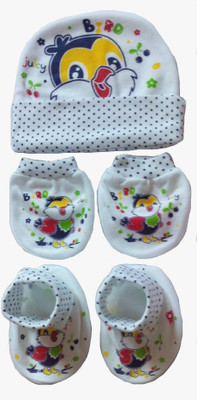 

Kero Kid Juicy Bird Mittens Booties Cap Baby Care combo set(Multicolor)