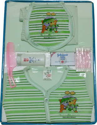 

Jerry & Tom 8 Pcs Green Baby Combo Gift Set(Green)