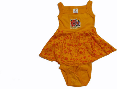 Ceffon New Born Baby Girls Cotton Clothes(Yellow)