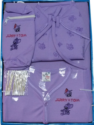

Jerry & Tom 5 Pcs Baby Combo Gift Set(Mouve)