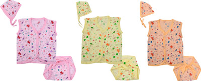 

Joymart Joy Mart Unisex Cotton Clothing Set (Multi-Coloured, 3-6 Months, JMA100)(Multicolor)