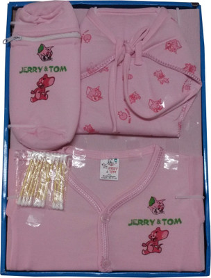 

Jerry & Tom 5 Pcs Baby Combo Gift Set(Pink)