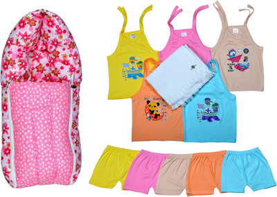 

Sathiyas Baby Top&Bottom with towel and Carry Bed(Multicolor)