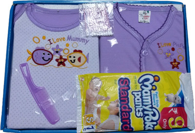 

Jerry & Tom 6 Pcs Purple Baby Combo Gift Set(Purple)