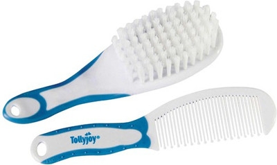

Tollyjoy Baby Comb & Brush Set(Blue/White)