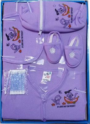 

Jerry & Tom 7 Pcs Purple Baby Combo Gift Set(Purple)