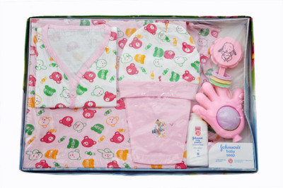 

NoVowels 100% Cotton New Born Gift Set of 8 Pieces Pink 0-3M(Pink)