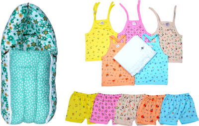 Sathiyas Baby Top&Bottom with Towel and Carry Bed(Multicolor)