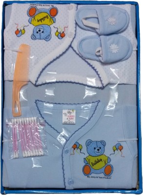 

Jerry & Tom 7 Pcs Blue Baby Combo Gift Set(Blue)