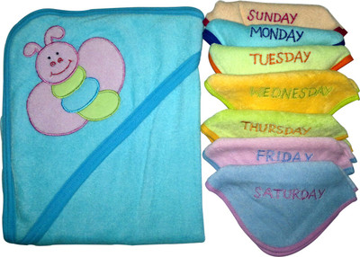 

Xchildhood Cotton 2000 GSM Bath, Hand Towel Set(Pack of 8, Multicolor)
