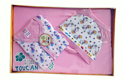 

Bonfree BelleGirl 100% Cotton New Born Gift Set of 4 Pcs Premium Pink 0-3M(Pink)