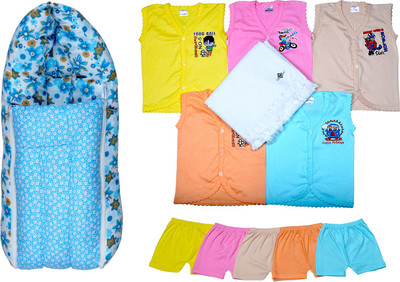 

Sathiyas Baby Top&Bottom with Towel and Carry Bed(Multicolor)