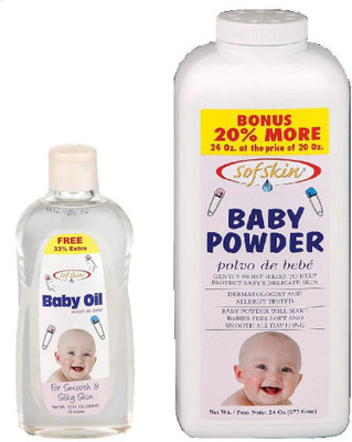 

Sofskin BABY OIL AND BABY POWDER(White)