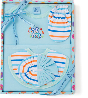

Stuff Jam Ababy 6 Piece Baby Apparels Gift Set(Blue)