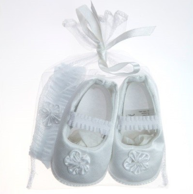 

Playette Satin Shoe and Headband Gift Set(White)