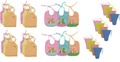 

Aarushi Cotton Nappies Langot, Jhablas and Bibs Combo Set(Multicolor)