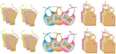 

Aarushi Cotton Nappies Langot, Jhablas and Bibs Combo Set(Multicolor)