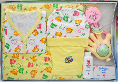 

NoVowels 100% Cotton New Born Gift Set of 8 Pieces Yellow 0-3M(Yellow)