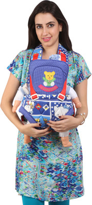 

MomToBe Blue Color Bear Print Baby Carrier(Blue, Front Carry facing in)