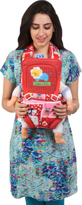 

MomToBe Red Color Bear Print Baby Carrier(Red, Front Carry facing in)