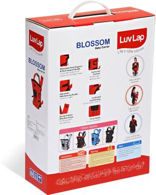 Luvlap Baby Carrier Blossom Baby Carrier (Red/Black) 
