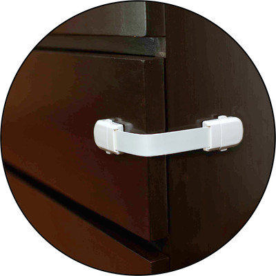 

Safe-O-Kid Flexible, 2-Side Open, Elegant Long Multi-Purpose Child Safety Lock (Pack of 2)(White)