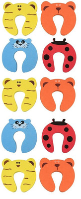 

ARRA Baby Safety Door Stopper Protection Jammers Kids Infant 10 Pcs(Multicolor)