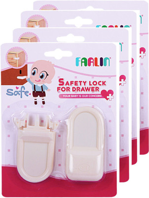 Farlin Safety Lock For Drawers 4Pcs(White) available at flipkart for Rs.630