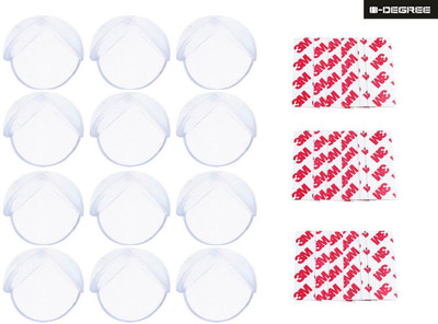 

0-Degree Premium Baby Safety Furniture Edge Cushion Corner cover Silicon Guard with tape strip as Infant child toddler Protector 12 Unit(Transparent)