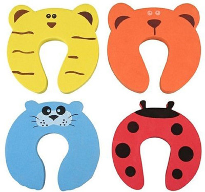 

ARRA Baby Safety Door Stopper Protection Jammers Kids Infant 4 Pcs(Multicolor)