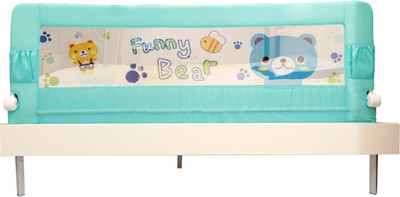 

Kiddale Bedrail : Extra Long (6x2.2 ft) Foldable Safety Guard to Protect Baby, Kids & Senior citizen from side falling with push button(Blue)