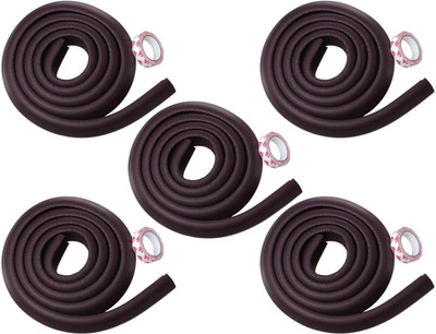 

0-Degree Premium Baby Safety Furniture Edge Cushion Corner cover Guard 2 meter tape strip as Infant child toddler Protector (5 piece)(Brown)