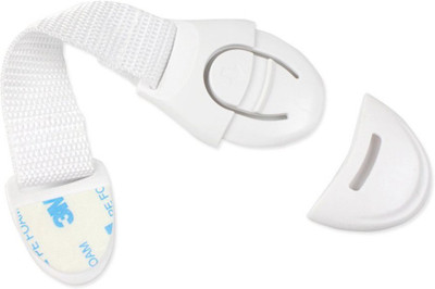 

Little Grin Baby Safety White Latch For Toilet,Cabinet And Fridge - 2 Pc Set(White)