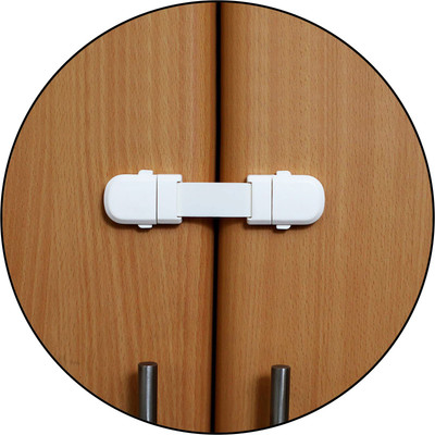 

Safe-O-Kid Flexible, 2-Side Open, Elegant Short Multi-Purpose Child Safety Lock (Pack of 2)(White)