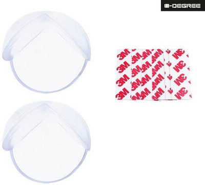 

0-Degree Premium Baby Safety Furniture Edge Cushion Corner cover Silicon Guard with tape strip as Infant child toddler Protector 2 Unit(Transparent)