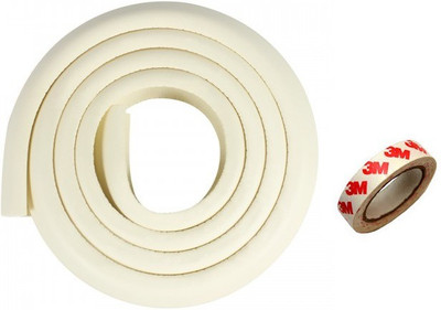 

Kuhu Creations Edge & Corner Guards 2M Crash Bar Children Safety Edge Guards Strip with 3M Tape(Beeze White)