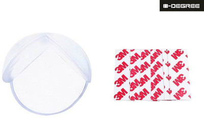 

0-Degree Premium Baby Safety Furniture Edge Cushion Corner cover Silicon Guard with tape strip as Infant child toddler Protector 1 Unit(Transparent)