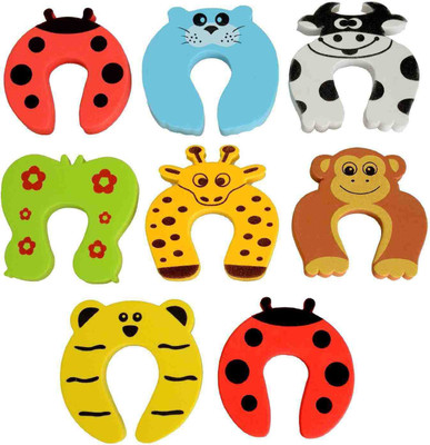 

Little Grin Baby Safety Cartoon Door Stopper 8 Pc Set(Multi Colour)