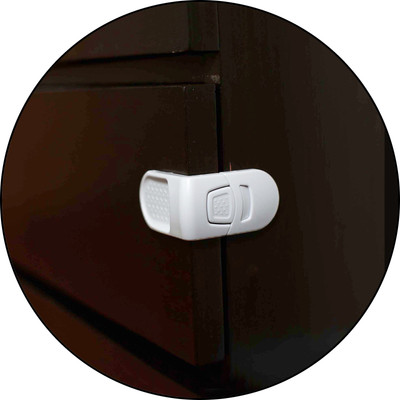 

Safe-O-Kid High Quality, Durable L-Shaped Child Safe Drawer Lock (Pack of 12)(White)
