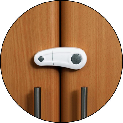 

Safe-O-Kid High Quality, Durable, Elegant Child Safety Cabinet Lock (Pack of 12)(White)