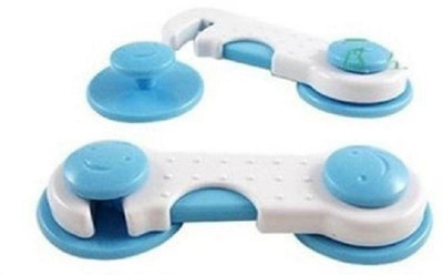 

Little Grin Baby Safety Strap Latch For Wadrobe Door Drawer & Cabinets 2 Pcs(Multicolor)