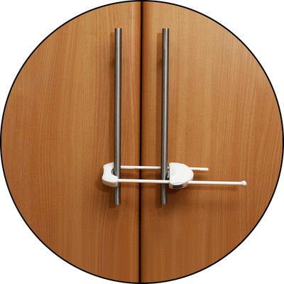 

Safe-O-Kid High Quality, Adjustable, U-Shape Cabinet Child Safety Lock (Pack of 1)(White)