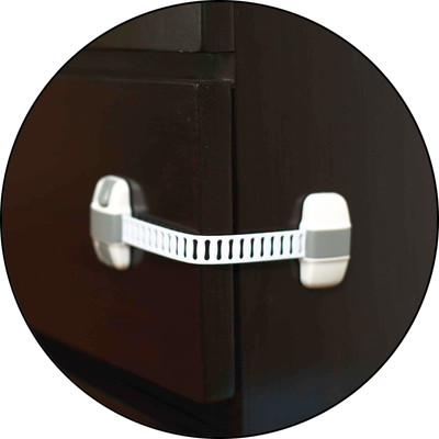 

Safe-O-Kid High Quality, Adjustable Medium Multi-Purpose Child Safety Lock (Pack of 8)(WHITE & GREY)