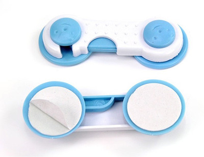 Hamper Baby Drawer Cupboard Cabinet wardrobe Door Fridge Safety Lock(White, Blue) available at flipkart for Rs.114