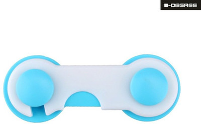 0-DEGREE Baby Safety Lock Latch for Drawer Kitchen Cupboard Machine Refrigerator fridge for Child Infant Toddler (1 pcs, Blue White)(Blue, White) 0-DEGREE Baby Safety Lock Latch for Drawer Kitchen Cupboard Machine Refrigerator fridge for Child Infant Toddler (1 pcs, Blue White)(Blue, White)
