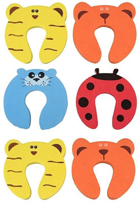

ARRA Baby Safety Door Stopper Protection Jammers Kids Infant 6 Pcs(Multicolor)