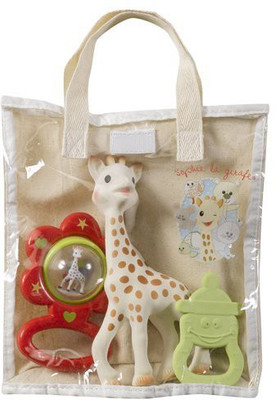 

Vulli Sophie la Giraffe Cotton Gift Bag Rattle(Multicolor)